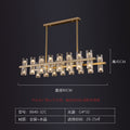 American‑style solid‑brass crystal chandelier, grand main ceiling light for living rooms, modern minimalist pendant lamp for living and dining areas for household use