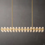 American‑style solid‑brass crystal chandelier, grand main ceiling light for living rooms, modern minimalist pendant lamp for living and dining areas for household use