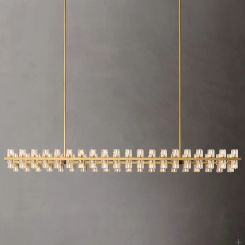 American‑style solid‑brass crystal chandelier, grand main ceiling light for living rooms, modern minimalist pendant lamp for living and dining areas for household use