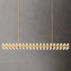 American‑style solid‑brass crystal chandelier, grand main ceiling light for living rooms, modern minimalist pendant lamp for living and dining areas for household use