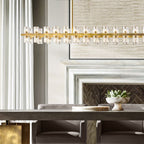 American‑style solid‑brass crystal chandelier, grand main ceiling light for living rooms, modern minimalist pendant lamp for living and dining areas for household use