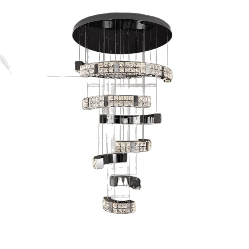Luxury High‑End Grand Crystal Chandelier for Duplex Living Room, Chandelier for High‑Ceiling Hall in Villa & Split‑Level House