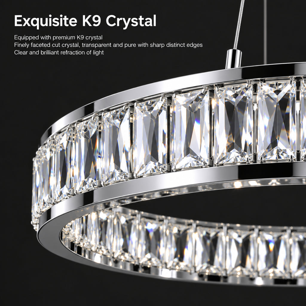 Luxury High‑End Grand Crystal Chandelier for Duplex Living Room, Chandelier for High‑Ceiling Hall in Villa & Split‑Level House