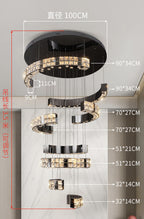 Luxury High‑End Grand Crystal Chandelier for Duplex Living Room, Chandelier for High‑Ceiling Hall in Villa & Split‑Level House