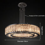Chandelier for double‑height space, minimalist style for living and dining rooms, atmospheric artistic golden twisted‑leaf glass