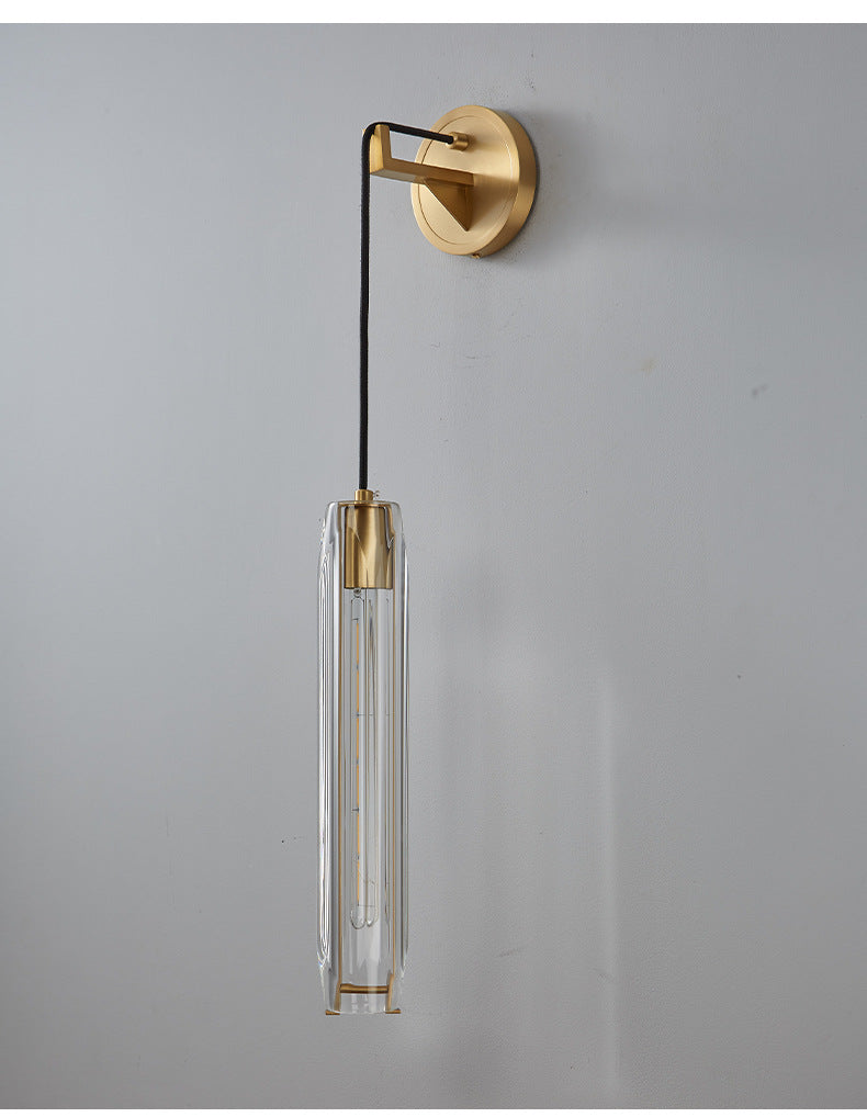 Light‑Luxury Post‑modern Creative Crystal Wall Sconce, Nordic Fashion Minimalist Wall Lamp for TV Background Wall & Bedroom Bedside