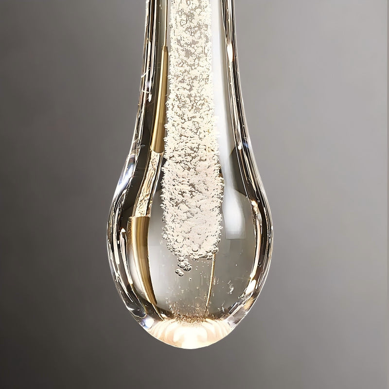 Raindrop wall lamp for living‑room TV background wall, modern light‑luxury crystal bedside lamp for bedroom