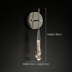 Raindrop wall lamp for living‑room TV background wall, modern light‑luxury crystal bedside lamp for bedroom