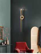 Designer‑style light‑luxury minimalist wall lamp, Nordic‑style with unique shape, brass wall lamp for corridors, hallways and bedside