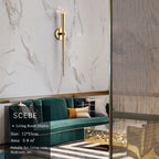 Designer‑style light‑luxury minimalist wall lamp, Nordic‑style with unique shape, brass wall lamp for corridors, hallways and bedside