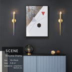 Designer‑style light‑luxury minimalist wall lamp, Nordic‑style with unique shape, brass wall lamp for corridors, hallways and bedside