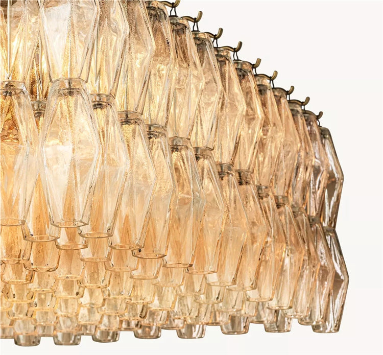 American Modern Minimalist Luxury Brass Glass Chandelier for Villa, Dining Room, Kitchen Island & Hotel Projects