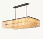 American Modern Minimalist Luxury Brass Glass Chandelier for Villa, Dining Room, Kitchen Island & Hotel Projects