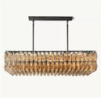American Modern Minimalist Luxury Brass Glass Chandelier for Villa, Dining Room, Kitchen Island & Hotel Projects