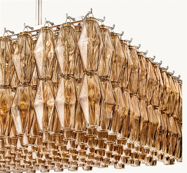 American Modern Minimalist Luxury Brass Glass Chandelier for Villa, Dining Room, Kitchen Island & Hotel Projects