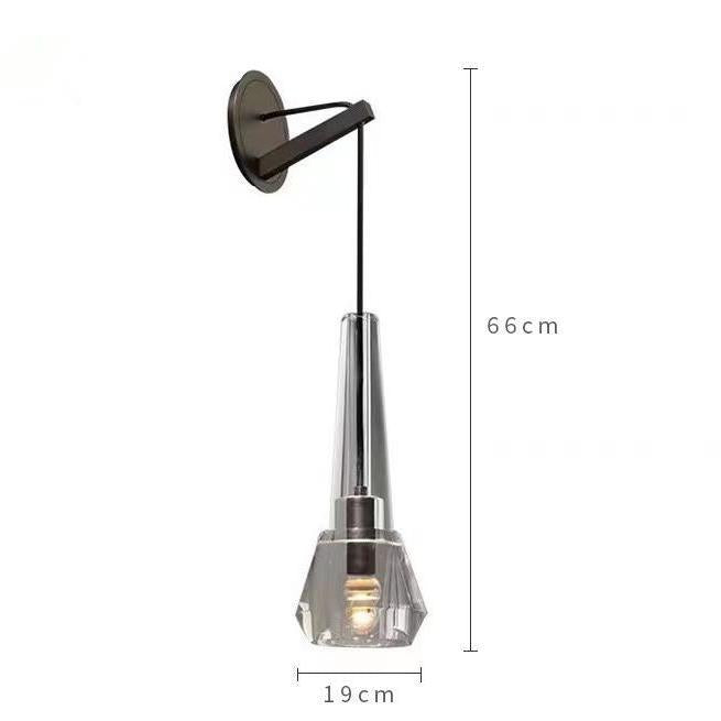 Modern Luxury K9 Crystal Wall Lamp, High‑Quality Solid Brass Sconce for Living Room Background Wall & Bedroom Bedside