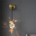 Modern Luxury K9 Crystal Wall Lamp, High‑Quality Solid Brass Sconce for Living Room Background Wall & Bedroom Bedside