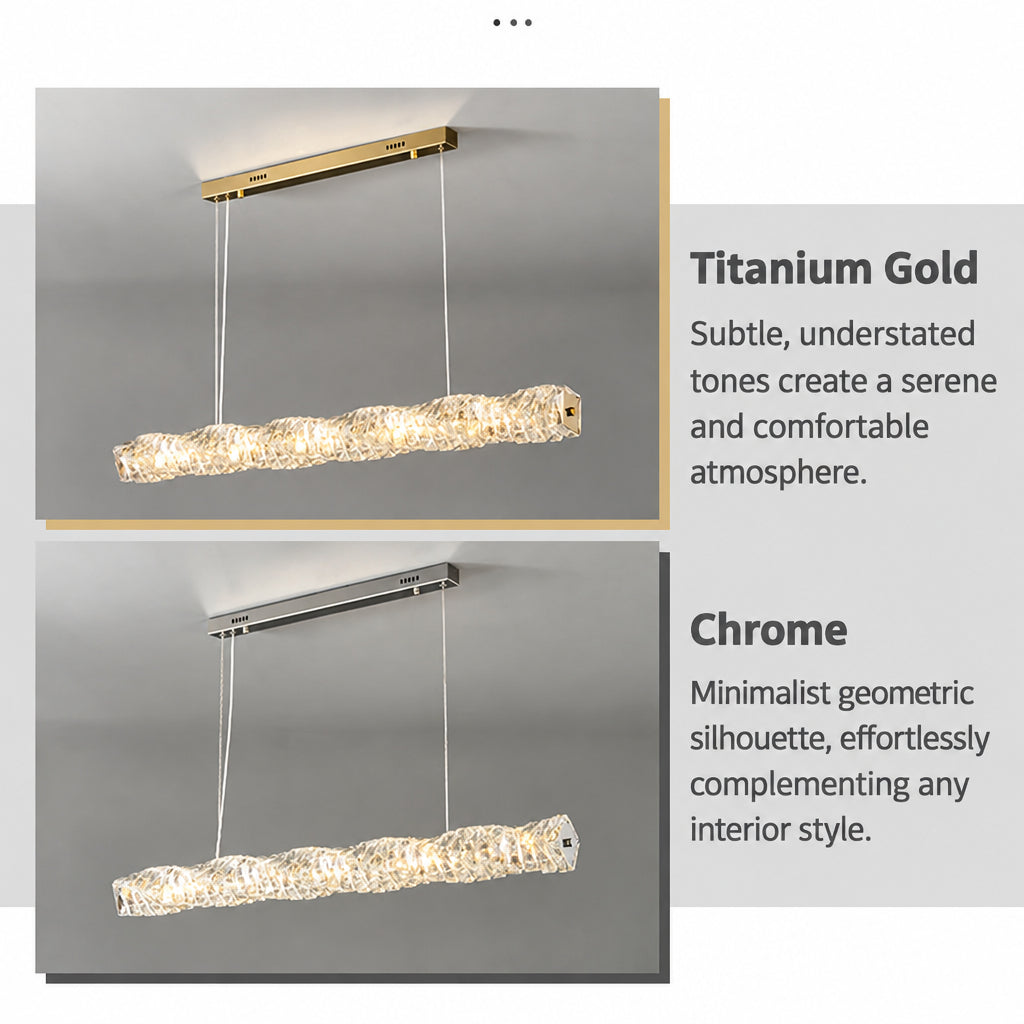 Post‑Modern Luxury Crystal Pendant Light for Dining Room, Study & Bar Counter