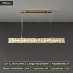 Post‑Modern Luxury Crystal Pendant Light for Dining Room, Study & Bar Counter