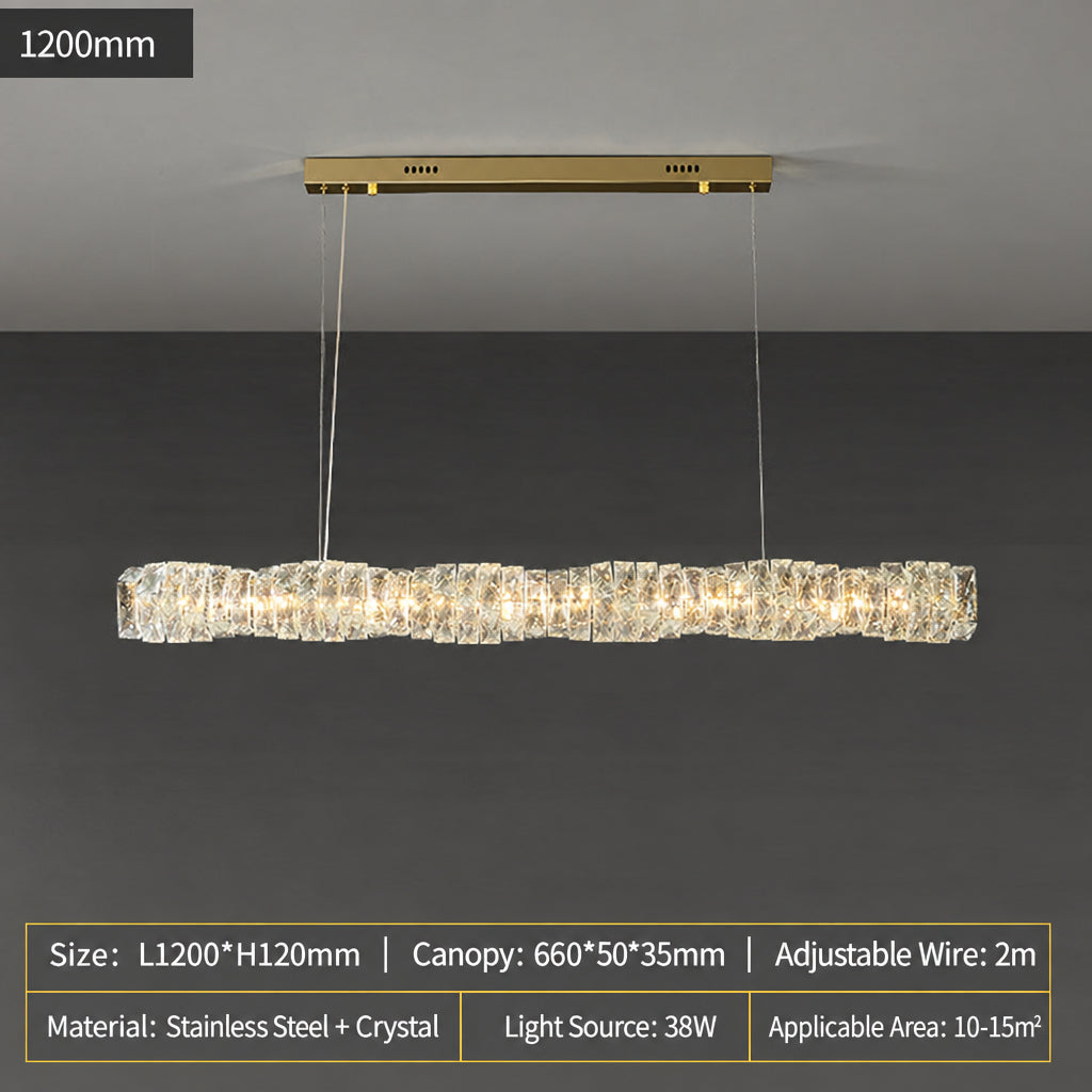 Post‑Modern Luxury Crystal Pendant Light for Dining Room, Study & Bar Counter