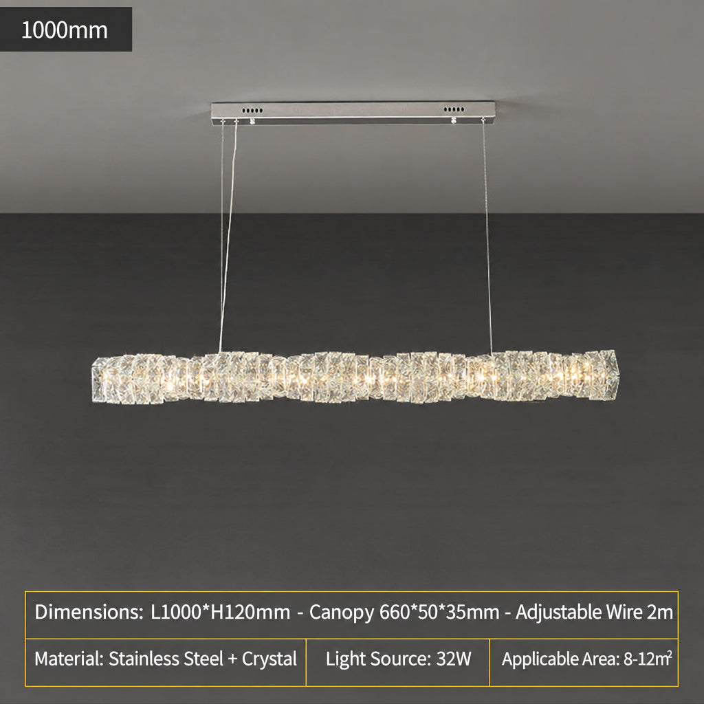Post‑Modern Luxury Crystal Pendant Light for Dining Room, Study & Bar Counter