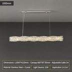 Post‑Modern Luxury Crystal Pendant Light for Dining Room, Study & Bar Counter