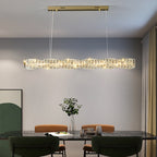 Post‑Modern Luxury Crystal Pendant Light for Dining Room, Study & Bar Counter