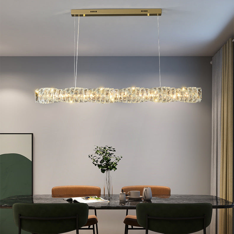 Post‑Modern Luxury Crystal Pendant Light for Dining Room, Study & Bar Counter