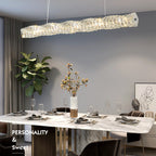 Post‑Modern Luxury Crystal Pendant Light for Dining Room, Study & Bar Counter
