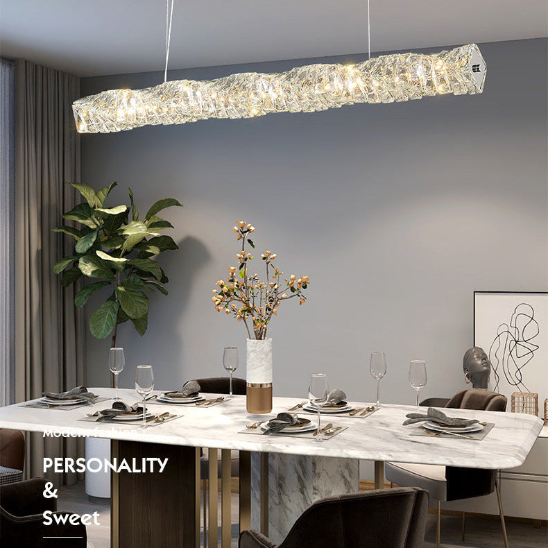 Post‑Modern Luxury Crystal Pendant Light for Dining Room, Study & Bar Counter