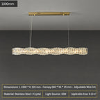 Post‑Modern Luxury Crystal Pendant Light for Dining Room, Study & Bar Counter