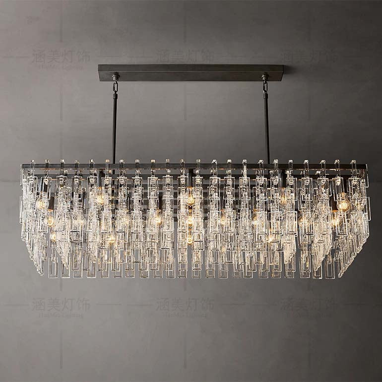 American‑Style Luxury Full‑Brass Crystal Chandelier, Large Pendant Light for Villa Living Room, Dining Room & Bedroom Main Light