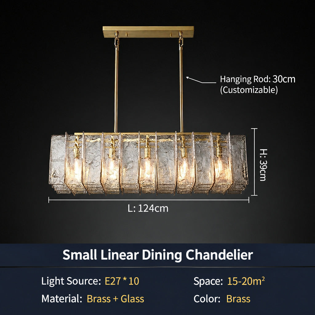 Modern American‑Style Glass Chandelier, Main Ceiling Light for Living Room, Modern Simple Pendant Lamp for Dining Room & Master Bedroom