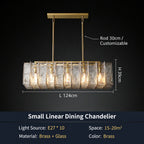Modern American‑Style Glass Chandelier, Main Ceiling Light for Living Room, Modern Simple Pendant Lamp for Dining Room & Master Bedroom