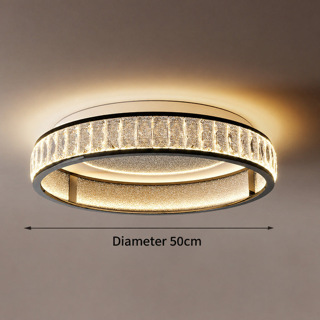 Minimalist Ceiling Light, Modern Simple High‑Brightness Light‑Luxury Crystal Fixture for Living Room, Dining Room & Master Bedroom