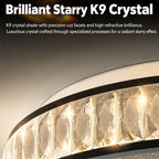 Minimalist Ceiling Light, Modern Simple High‑Brightness Light‑Luxury Crystal Fixture for Living Room, Dining Room & Master Bedroom