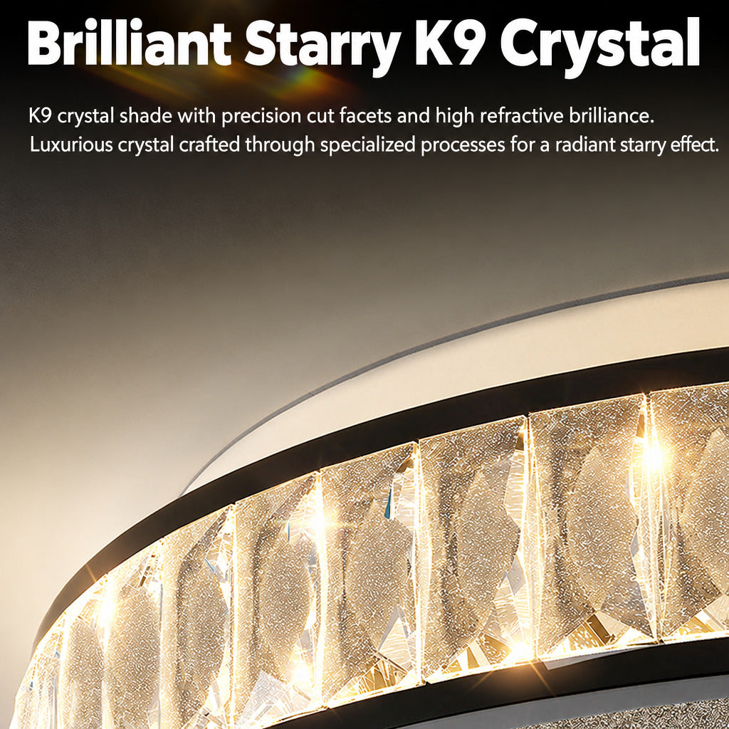 Minimalist Ceiling Light, Modern Simple High‑Brightness Light‑Luxury Crystal Fixture for Living Room, Dining Room & Master Bedroom