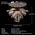Light‑Luxury Post‑Modern Living Room Chandelier, Designer Minimalist Creative Circular Ring Glass Pendant Light for Dining Room, Bedroom, Villa & Duplex