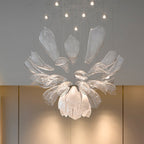Light‑Luxury Post‑Modern Living Room Chandelier, Designer Minimalist Creative Circular Ring Glass Pendant Light for Dining Room, Bedroom, Villa & Duplex