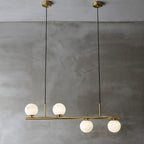 Nordic Copper Chandelier with Marble Spherical Shade, Minimalist Magic Bean Pendant Light for Living Room, Dining Room, Bedroom & Duplex